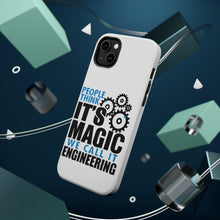 DistinctInk ToughCase for Apple iPhone, Compatible with MagSafe Charging - People Think It's Magic It's Engineering