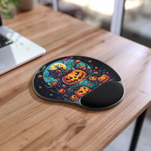 DistinctInk Mouse Pad with Wrist Rest  with Trick or Treat Parade Design for Halloween