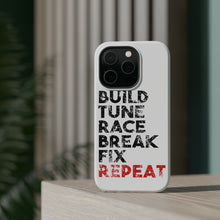 DistinctInk ToughCase for Apple iPhone, Compatible with MagSafe Charging - Build Tune Race Break Fix Repeat