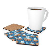 DistinctInk (Set of 4) Corkwood Coasters with Ghost Skeleton Pumpkin PatternDesign for Halloween