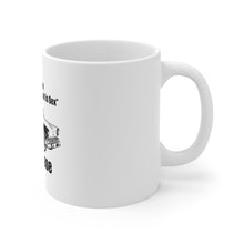 DistinctInk Glossy White Coffee / Tea Mug - All Guys Think About is Sex - Cars!