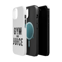 DistinctInk ToughCase for Apple iPhone, Compatible with MagSafe Charging - Gym And Juice