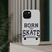 DistinctInk ToughCase for Apple iPhone, Compatible with MagSafe Charging - Born to Skate - Skating