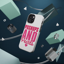 DistinctInk ToughCase for Apple iPhone, Compatible with MagSafe Charging - Pushups and Pearls