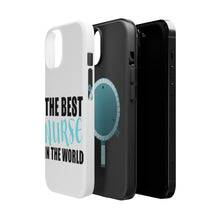 DistinctInk ToughCase for Apple iPhone, Compatible with MagSafe Charging - The Best Nurse In The World