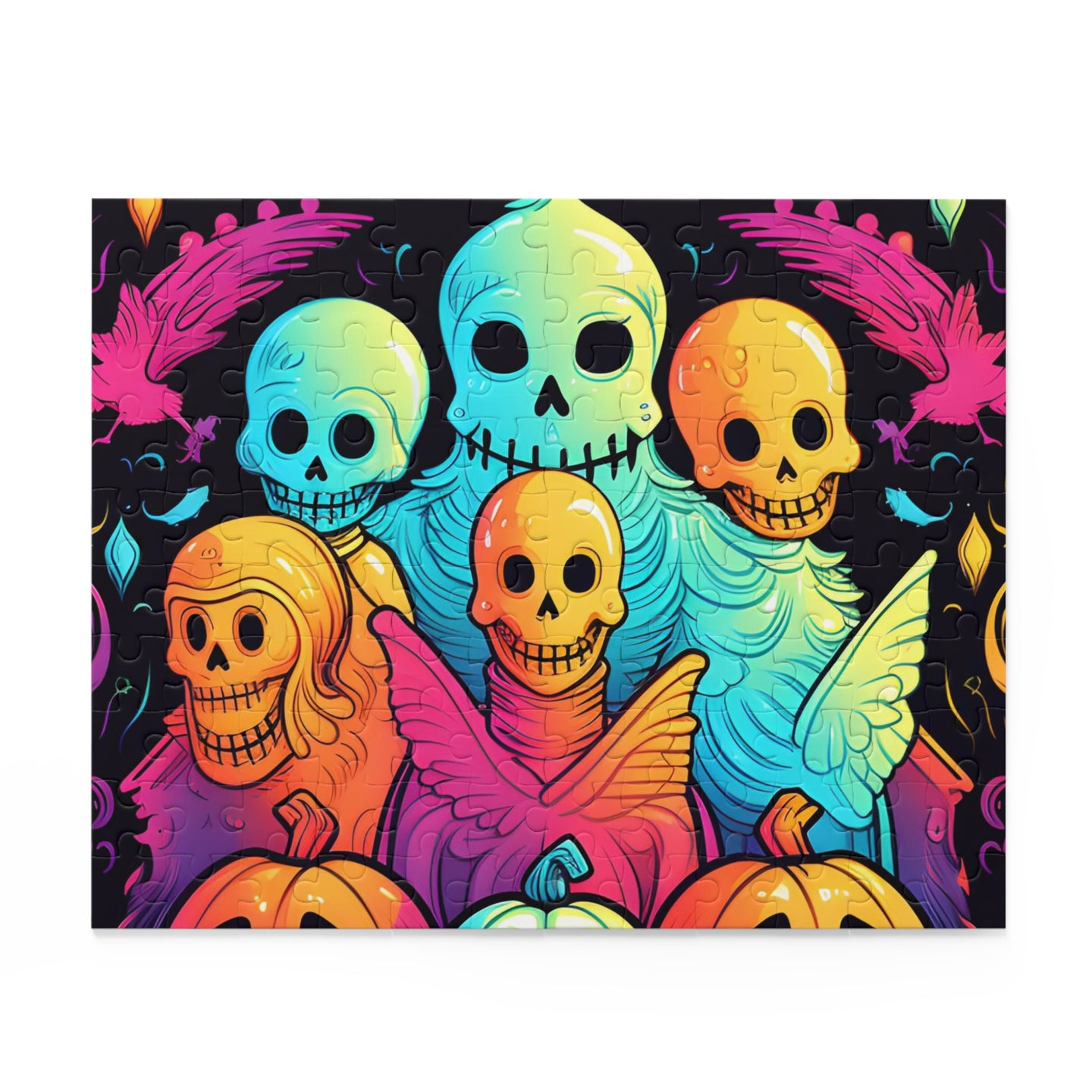 DistinctInk Jigsaw Puzzle with The Joy of Connecting Design for Halloween  LGBTQ+ Pride