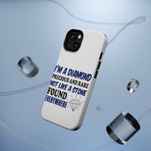 DistinctInk ToughCase for Apple iPhone, Compatible with MagSafe Charging - I'm a Diamond Precious Rare Not Everywhere