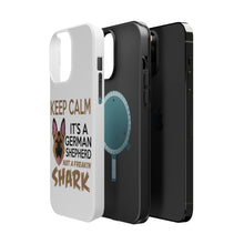 DistinctInk ToughCase for Apple iPhone, Compatible with MagSafe Charging - Keep Calm - It's a German Shepherd