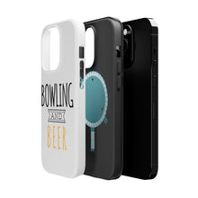 DistinctInk ToughCase for Apple iPhone, Compatible with MagSafe Charging - Bowling and Beer
