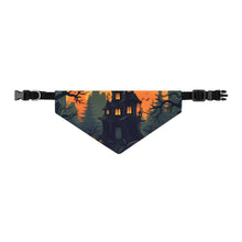DistinctInk Adjustable Pet Banana Collar with Spooky Trick or Treating Design for Halloween