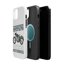 DistinctInk ToughCase for Apple iPhone, Compatible with MagSafe Charging - Spontaneously Talking About Motorcycles