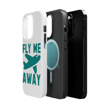 DistinctInk ToughCase for Apple iPhone, Compatible with MagSafe Charging - Fly Me Away - Travel
