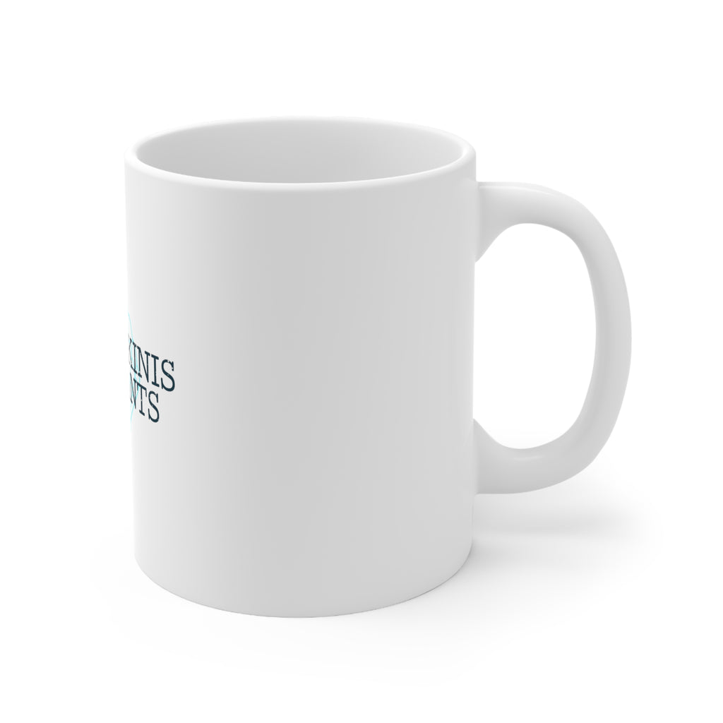 Glossy White Coffee / Tea Mug - More Bikinis Less Pants, view 3