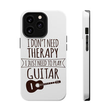 DistinctInk ToughCase for Apple iPhone, Compatible with MagSafe Charging - Don't Need Therapy Need to Play Guitar