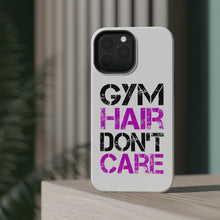 DistinctInk ToughCase for Apple iPhone, Compatible with MagSafe Charging - Gym Hair Don't Care