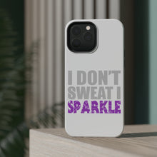 DistinctInk ToughCase for Apple iPhone, Compatible with MagSafe Charging - I Don't Sweat I Sparkle