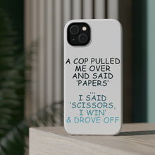 DistinctInk ToughCase for Apple iPhone, Compatible with MagSafe Charging - Cop Pulled Over, Rock Paper Scissors