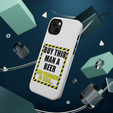 DistinctInk ToughCase for Apple iPhone, Compatible with MagSafe Charging - Buy This Man a Beer His Wedding is Near