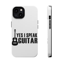 DistinctInk ToughCase for Apple iPhone, Compatible with MagSafe Charging - Yes I Speak Guitar