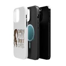 DistinctInk ToughCase for Apple iPhone, Compatible with MagSafe Charging - Curly Hair Don't Care