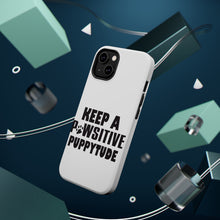 DistinctInk ToughCase for Apple iPhone, Compatible with MagSafe Charging - Keep a PAWsitive PUPPYtude