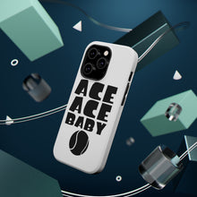 DistinctInk ToughCase for Apple iPhone, Compatible with MagSafe Charging - Ace Ace Baby Tennis