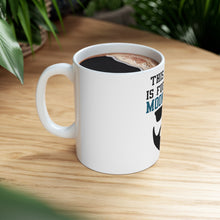 DistinctInk Glossy White Coffee / Tea Mug - This Beard is Fueled by Moonshine