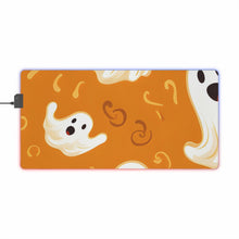 DistinctInk LED Gaming Mouse Pad with Ghost Skeleton Pumpkin Pattern Design for Halloween