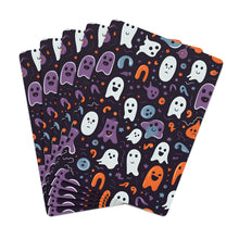 DistinctInk Playing / Poker Cards with Skeletal Ghostly Pumpkins Design for Halloween