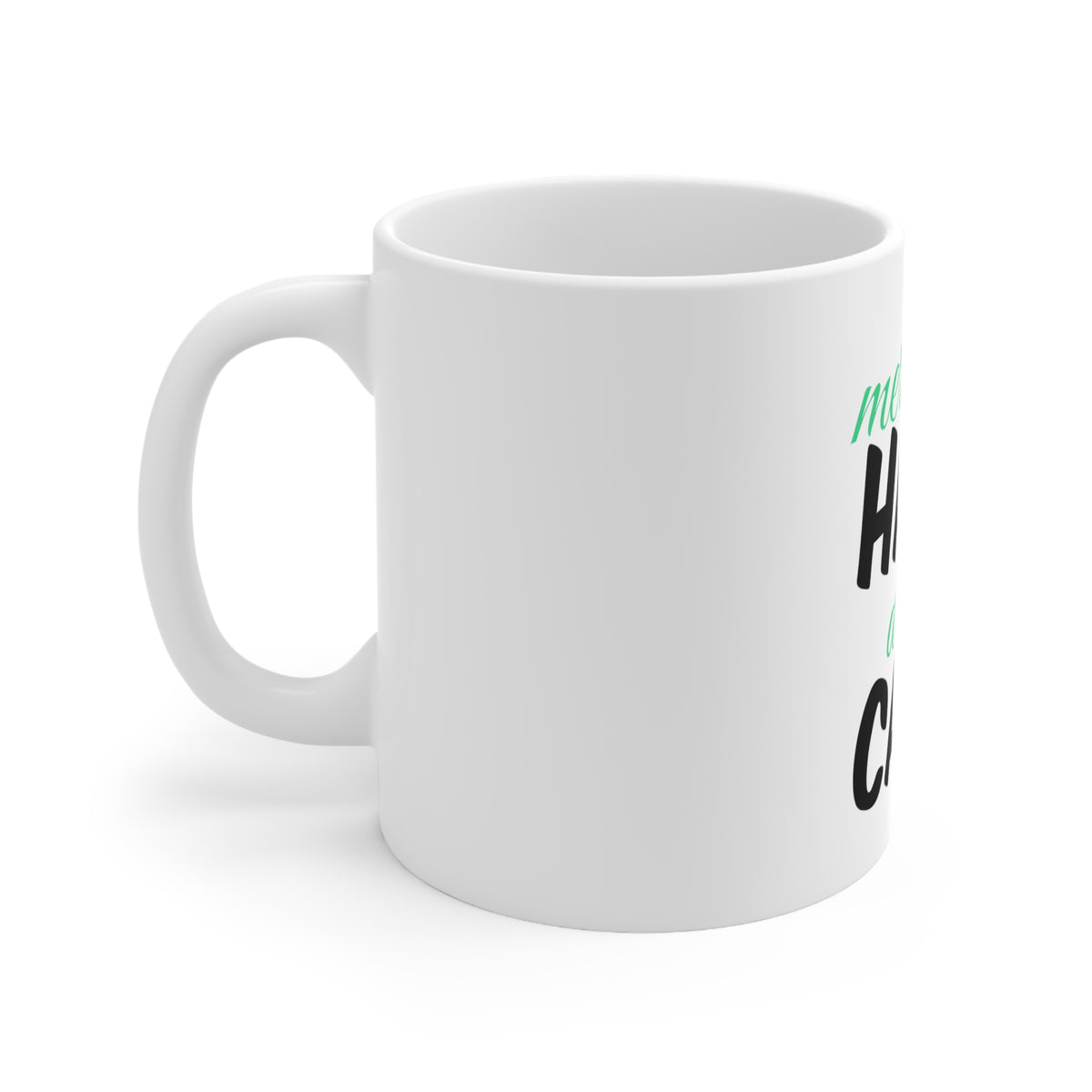 Glossy White Coffee / Tea Mug - Mermaid Hair Don't Care, view 2