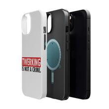 DistinctInk ToughCase for Apple iPhone, Compatible with MagSafe Charging - Twerking is Not a Crime