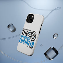 DistinctInk ToughCase for Apple iPhone, Compatible with MagSafe Charging - No Fear Mechanical Engineer is Here