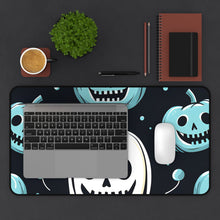 DistinctInk Desk Mat with Skele-Ghostly Pumpkin Patch Design for Halloween