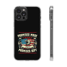 DistinctInk Hybrid (Acrylic/TPU) Clear Slim Fit Case for Apple iPhone | Trump: Promises Made, Promises Kept - Conservative