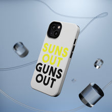 DistinctInk ToughCase for Apple iPhone, Compatible with MagSafe Charging - Suns Out, Guns Out