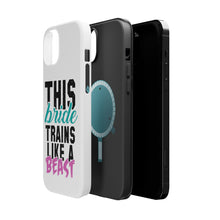 DistinctInk ToughCase for Apple iPhone, Compatible with MagSafe Charging - This Bride Trains Like a Beast