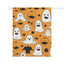 DistinctInk Garden & House Banner Flag with Ghoulish Bats and Pumpkins Design for Halloween