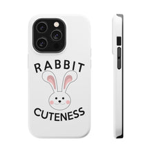 DistinctInk ToughCase for Apple iPhone, Compatible with MagSafe Charging - Rabbit Cuteness - Bunny Ears