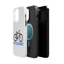 DistinctInk ToughCase for Apple iPhone, Compatible with MagSafe Charging - Cycologist Bicycle Cycling