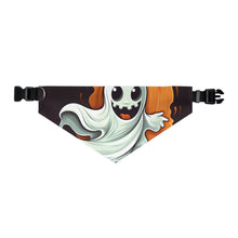 DistinctInk Adjustable Pet Banana Collar with Silly Specter Sprites Design for Halloween