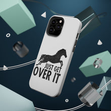 DistinctInk ToughCase for Apple iPhone, Compatible with MagSafe Charging - Just Get Over It - Horse Jump