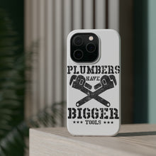 DistinctInk ToughCase for Apple iPhone, Compatible with MagSafe Charging - Plumbers Have Bigger Tools