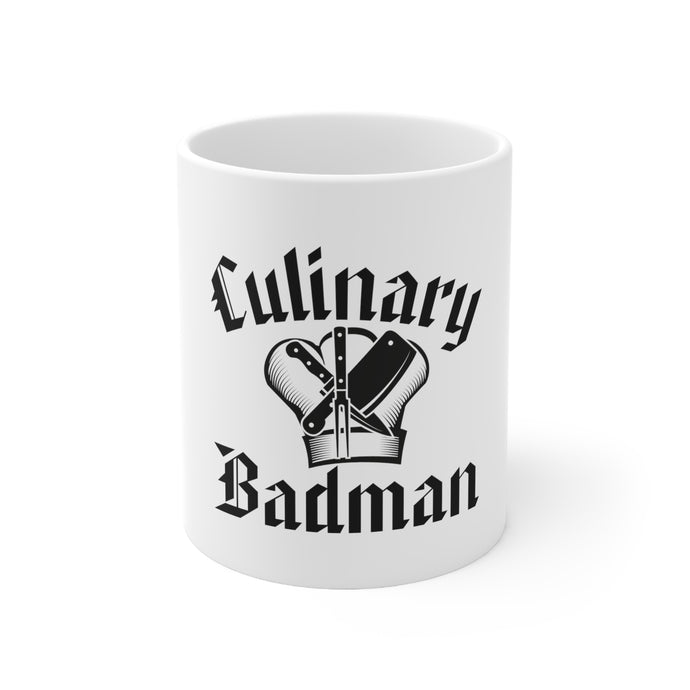 DistinctInk Glossy White Coffee / Tea Mug - Culinary Badman
