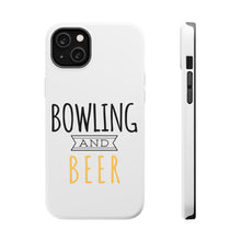 DistinctInk ToughCase for Apple iPhone, Compatible with MagSafe Charging - Bowling and Beer