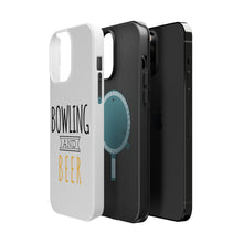 DistinctInk ToughCase for Apple iPhone, Compatible with MagSafe Charging - Bowling and Beer