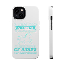 DistinctInk ToughCase for Apple iPhone, Compatible with MagSafe Charging - Don't Need Night - Perfectly Capable Horse