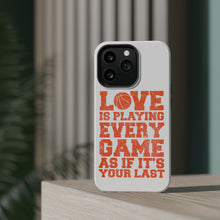 DistinctInk ToughCase for Apple iPhone, Compatible with MagSafe Charging - Love is Playing Every Game As If It's Your Last