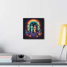 DistinctInk Canvas Wall Art with The Enduring Beauty of Writing for Halloween LGBTQ+ Pride