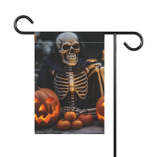 DistinctInk Garden & House Banner / Flag with Skellington's Spooky Soiree Design for Halloween