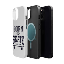 DistinctInk ToughCase for Apple iPhone, Compatible with MagSafe Charging - Born to Skate - Skating